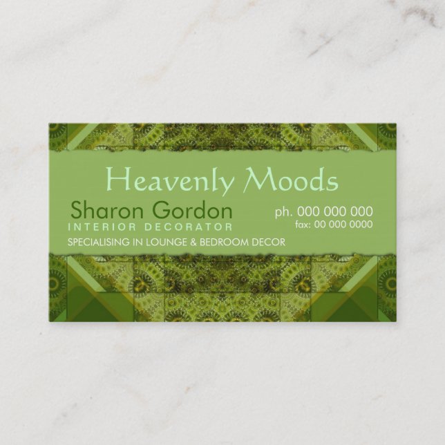 Abstract Patchwork Business Card (Front)