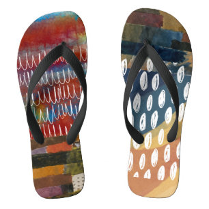 Abstract Patchwork  Flip Flops