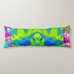 Abstract Patchwork Sunflower Garden Collage Body Pillow