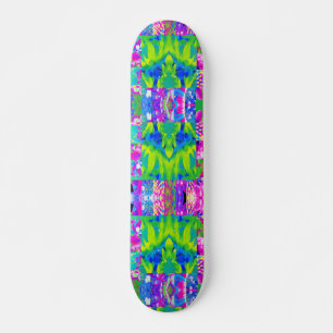 Abstract Patchwork Sunflower Garden Collage Skateboard