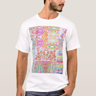 Abstract patchwork, watercolor tie dye pattern. T-Shirt