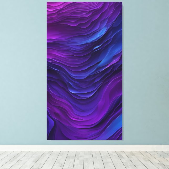 Abstract Patels Layer Canvas Print (Insitu(Wood Floor))