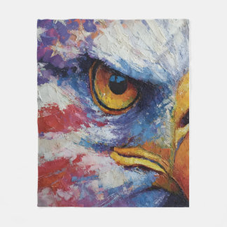 Abstract patriotic american flag bald eagle fleece blanket