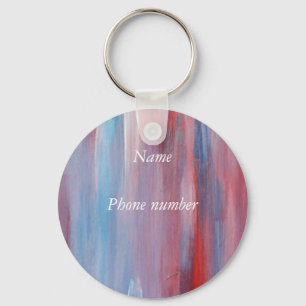 Abstract patriotic Art Keychain
