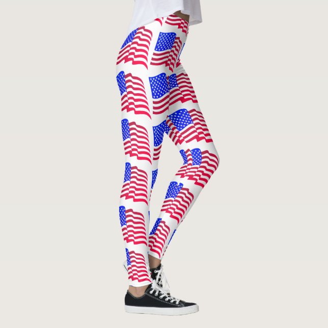 Abstract Patriotic Lady Leggings (Right)