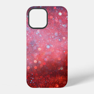Abstract patriotic red and blue glitter iPhone 12 case