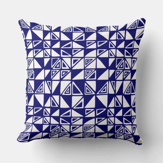 Abstract Pattern 051115 - Deep Navy Blue Throw Pillow (Front)