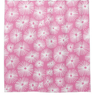 Abstract Pattern 101115 - White on Pink ef84b4