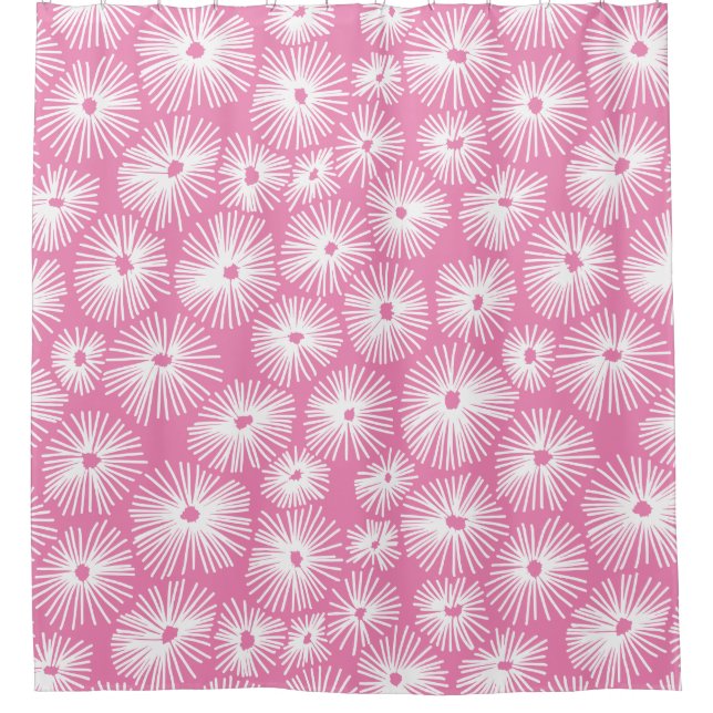 Abstract Pattern 101115 - White on Pink ef84b4 (Front)