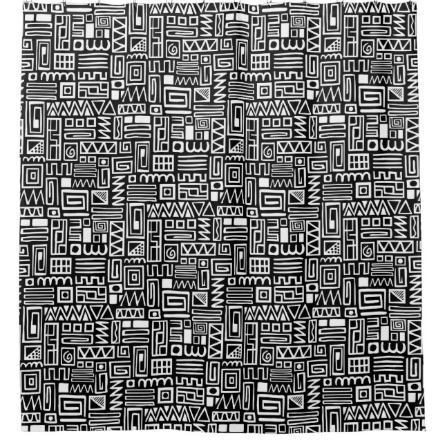 Abstract Pattern 110122 - White on Black (Front)