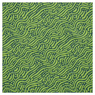 Abstract Pattern 110523 - Shades of Green Fabric