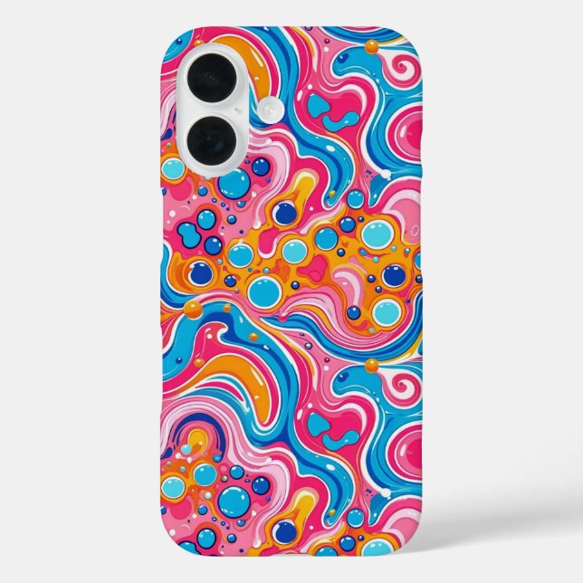 Abstract pattern 1194 with fluid art - Iphone Case (Back)