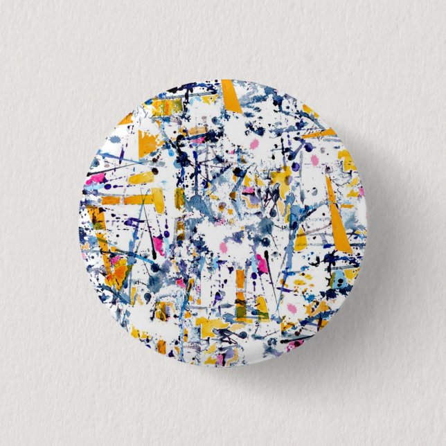 Abstract pattern 1 inch round button (Front)