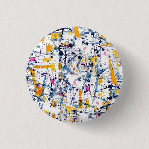 Abstract pattern 1 inch round button