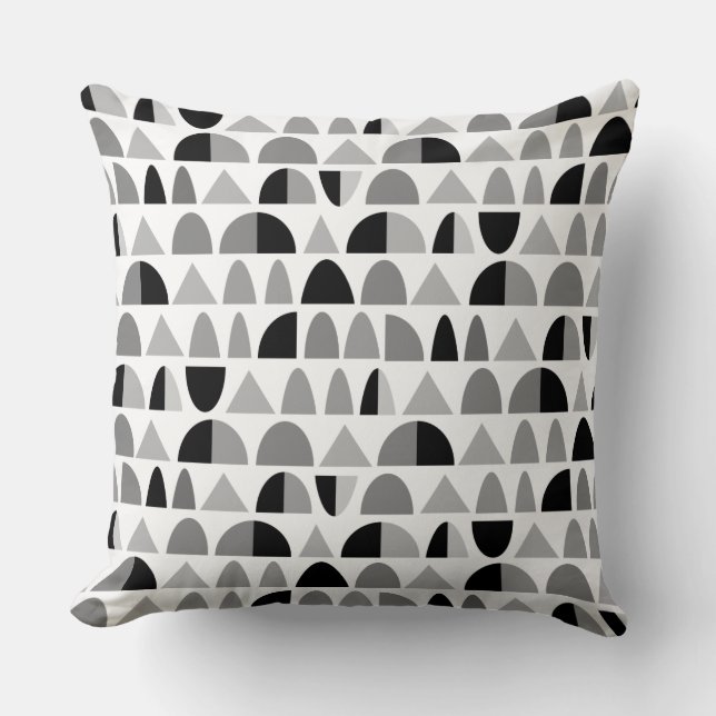 Abstract Pattern 290721 - Monochrome Throw Pillow (Front)