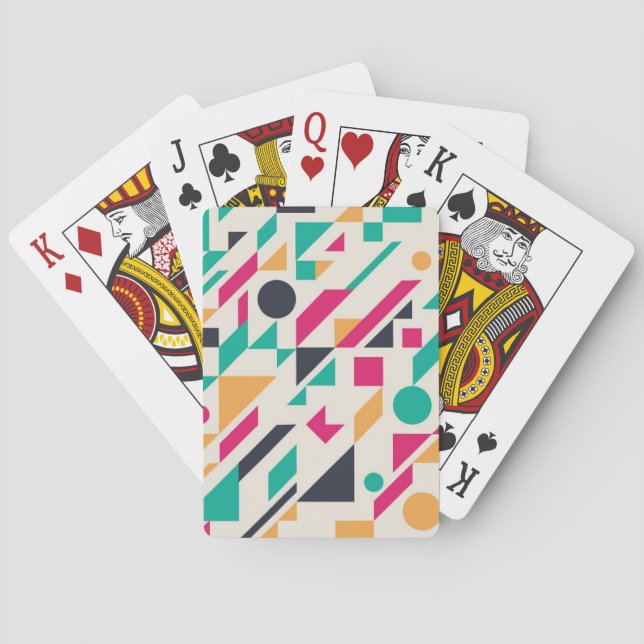 Abstract pattern 3 playing cards (Back)