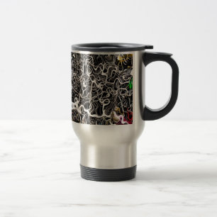 Abstract pattern backdrop texture travel mug
