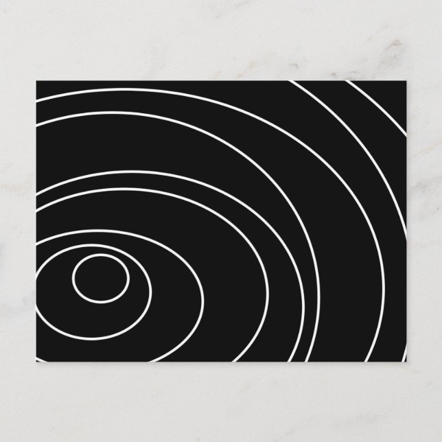 Abstract pattern - black and white. announcement postcard (Front)