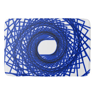 Abstract pattern - blue bath mat