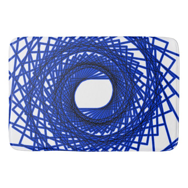 Abstract pattern -  blue bath mat (Front)