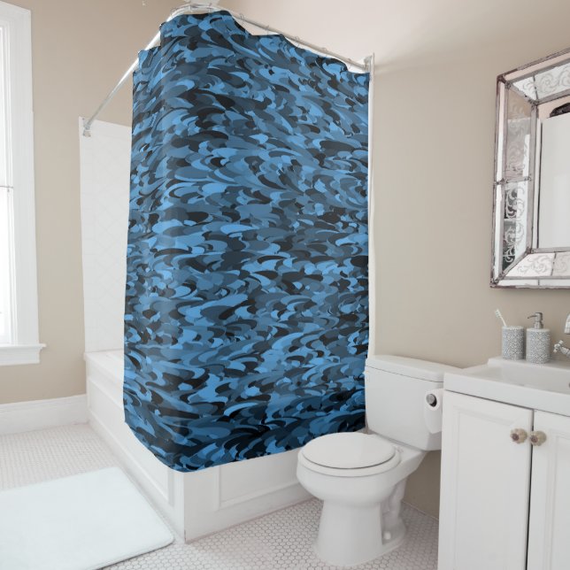 Abstract Pattern Blue Black (In Situ)