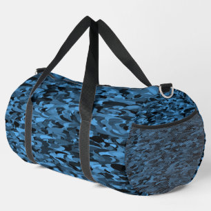 Abstract Pattern Blue Black Large Duffel Bag