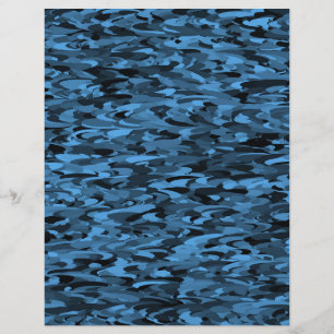 Abstract Pattern Blue Black Letterhead
