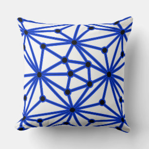 Abstract pattern - blue throw pillow