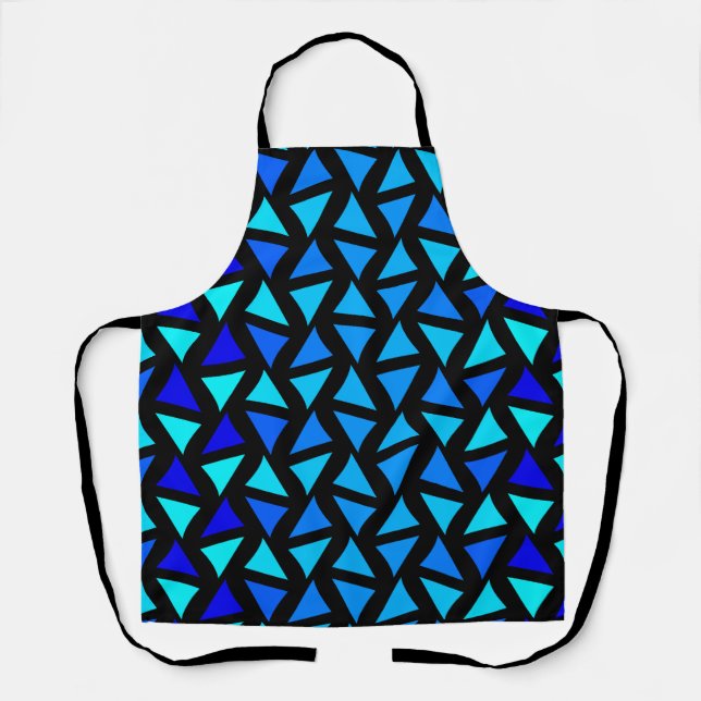 Abstract Pattern Blues Apron (Front)