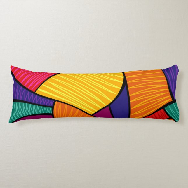 Abstract pattern body pillow (Front)