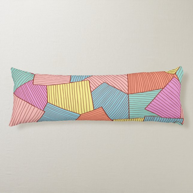 Abstract pattern body pillow (Front)