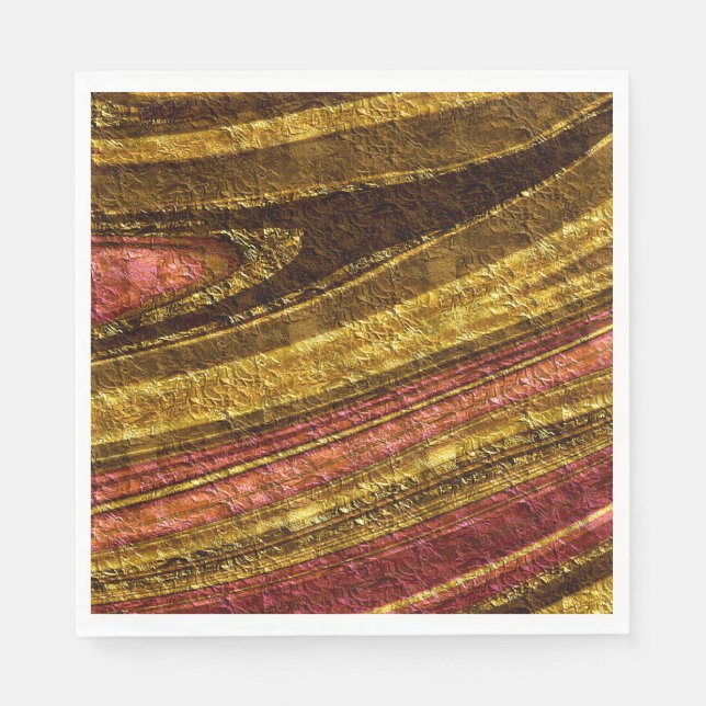 Abstract pattern ,brown and yellow , texture , red napkin (Front)