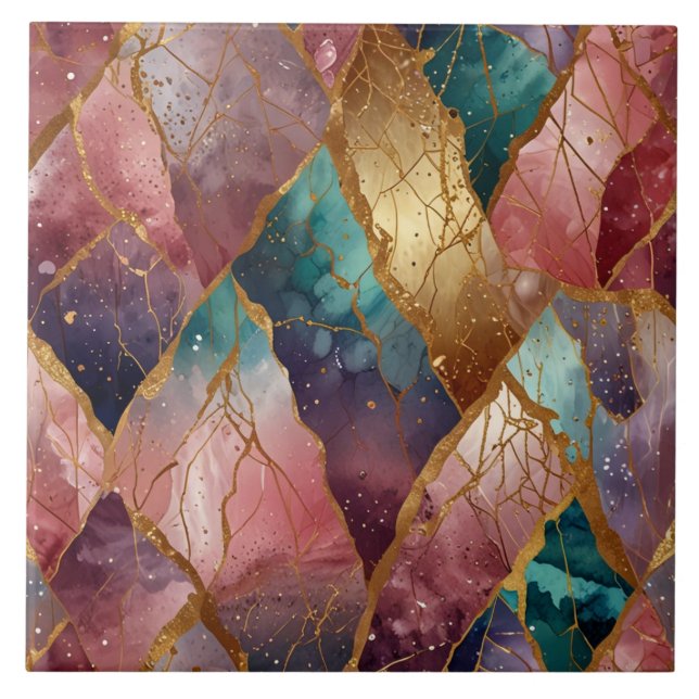 Abstract pattern Ceramic Tile (Front)