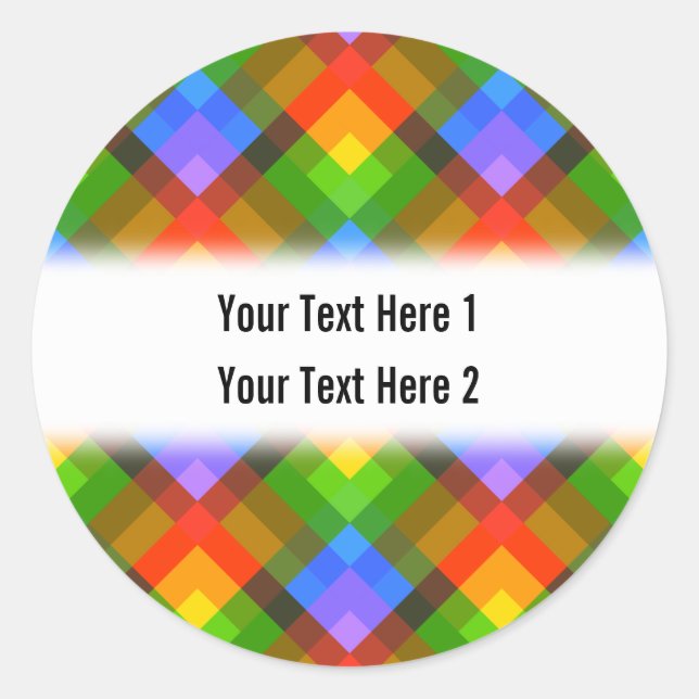 Abstract Pattern. Classic Round Sticker (Front)