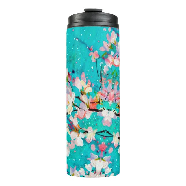 Abstract pattern colorful background thermal tumbler (Front)