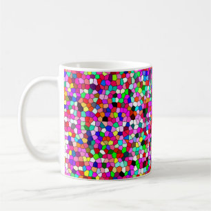 abstract pattern, coloured mosaic wallpaper, geome coffee mug