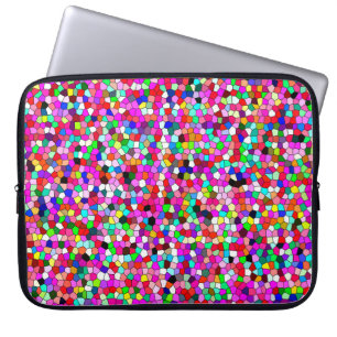 abstract pattern, coloured mosaic wallpaper, geome laptop sleeve