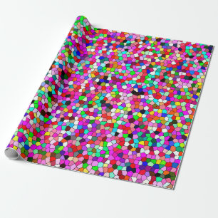 abstract pattern, coloured mosaic wallpaper, geome wrapping paper