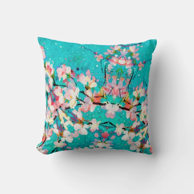 Abstract pattern colourful background throw pillow (Front)