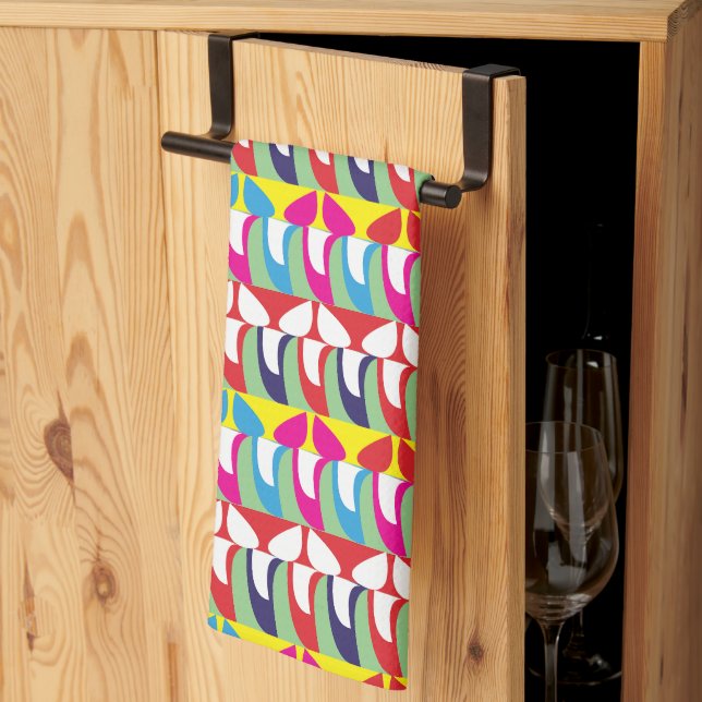 Abstract Pattern Colourful Chic Modern Kitchen Towel (Thirds Fold)