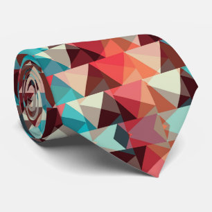 Abstract pattern Colourful Triangle shapes Tie