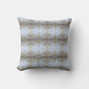 Abstract pattern cream off white grey throw pillow