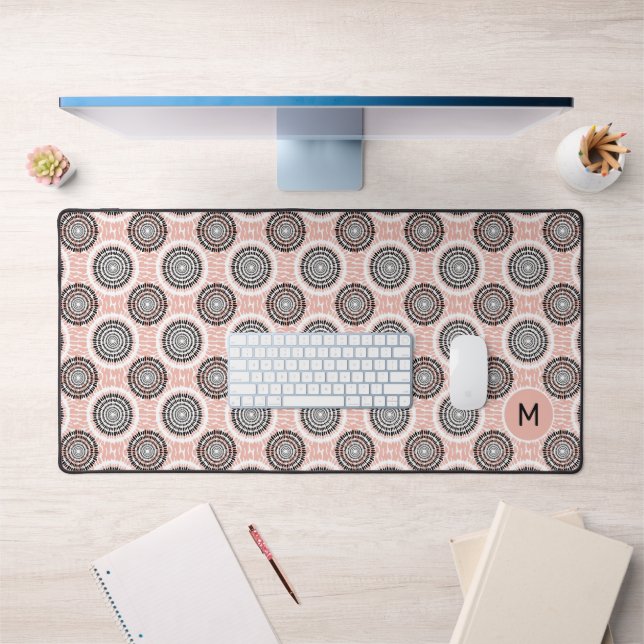 Abstract Pattern Custom Monogram Desk Mat (Office 1)