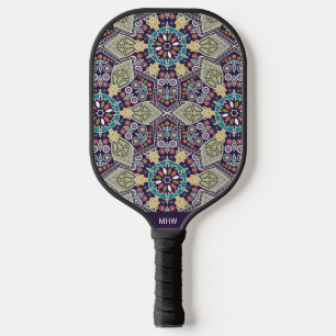 Abstract Pattern custom monogram Pickleball Paddle