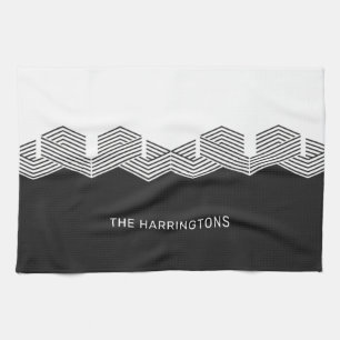 Abstract Pattern custom name / text Kitchen Towel