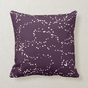 Abstract Pattern Deep Purple Throw Pillow