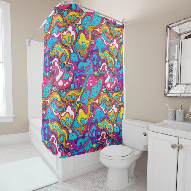 Abstract pattern design 1202 - Shower Curtain (In Situ)