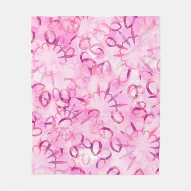 Abstract pattern ethnic design. Watercolor backgro Fleece Blanket (Front)