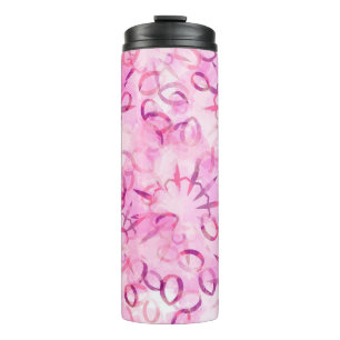 Abstract pattern ethnic design. Watercolor backgro Thermal Tumbler
