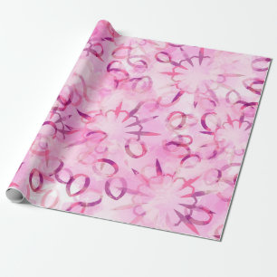 Abstract pattern ethnic design. Watercolor backgro Wrapping Paper